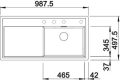 Blanco Zenar XL 6 S-F weiß Silgranit Einbauspüle flächenbündig links 519201 519326