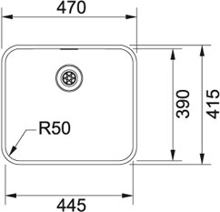 Franke Epos EOX 110-45 Einbauspüle Edelstahl Excenterventil 122.0197.994