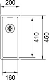 Franke Box BXX 110-16 Edelstahl Unterbau Einbauspüle 122.0374.674