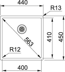 Franke Box BXX 110-40 Einbauspüle Edelstahl 122.0375.255