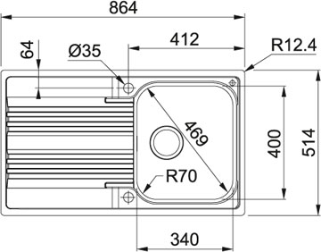 Franke Smart SRX 211 Einbauspüle Slimtop Edelstahl 127.0378.127