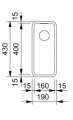 Franke Kubus KBX 110-16 Unterbaubecken Edelstahl Excenterventil 112.0056.343