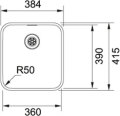 Franke Epos EOX 110-36 Einbauspüle Edelstahl Ecxenterventil 122.0197.996