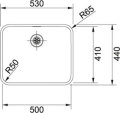 Franke Epos EOX 110-50 Einbauspüle Edelstahl Excenterventil 122.0197.980