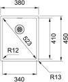 Franke Box BXX 110-34 Unterbauspüle Edelstahl Zugknopf 122.0374.689