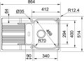 Franke Smart SRX 284 Einbauspüle SlimTop Edelstahl 127.0378.129