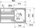 Franke Smart SRX 611 Einbauspüle SlimTop Edelstahl 101.0383.480