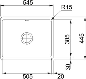 Franke Kubus KBK 110-50 onyx Keramik Einbauspüle 126.0335.883