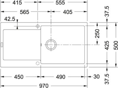 Franke Maris MRG 611-100 XL steingrau Fragranit Einbauspüle 114.0378.124