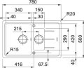 Franke Basis BFG 651-78 graphit Fragranit Einbauspüle 114.0301.361