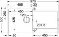 Franke Maris MRG 611-100 steingrau Fragranit Einbauspüle 114.0176.594