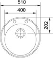 Franke Pamira ROG 610-41 graphit Fragranit Einbauspüle rund 114.0009.513