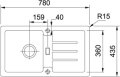 Franke Strata STG 614-78 steingrau Fragranit Einbauspüle 114.0303.682