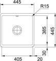 Franke Kubus KBK 110-40 onyx Keramik Einbauspüle 126.0335.878