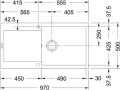 Franke Maris MRG 611-100 XL glacier Fragranit Einbauspüle 114.0378.095
