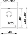 Franke Kubus KBG 110-34 graphit Fragranit Unterbauspüle 125.0477.701