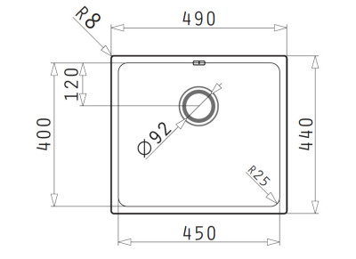 Pyramis Lydia (45x40) 1B UB Unterbau Spülbecken 101046201