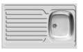 Pyramis International (100x60) 1B 1D Auflagespüle Edelstahl glatt 100103602