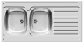 Pyramis International (120x60) 2B 1D Auflagespüle Edelstahl glatt 100118502