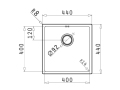 Pyramis Astris (40x40) UB Unterbaubecken Edelstahl poliert 100095201