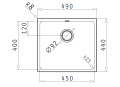 Pyramis Lydia (45x40) 1B UB Unterbau Spülbecken 101046201