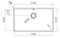 Pyramis Lydia (70x40) 1B UB Unterbau Spülbecken 101046401