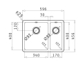 Pyramis Lydia (59x46) 1 1/2B LH Unterbau Spülbecken links 101045701