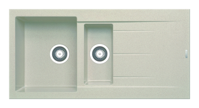 Pyramis Alazia (100x50) 1 1/2B 1D Pyragranite Einbauspüle beige 079812312