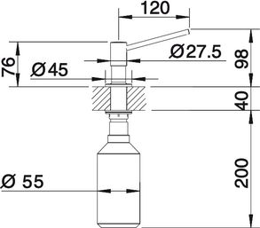 Blanco Torre Spülmittelspender chrom 512593