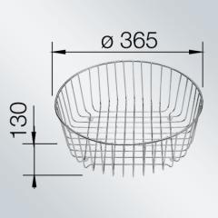 Blanco Geschirrkorb rund Edelstahl 220574