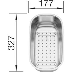 Blanco Resteschale Edelstahl 208195