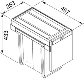 Franke Cube 30 3x10l Handauszug 134.0039.555