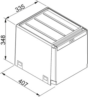 Franke Cube 40 2x14l Handauszug 134.0039.330