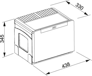 Franke Cube 50 1x18l + 1x14l Handauszug 134.0055.289