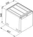 Franke Cube 40 2x14l Automatikauszug 134.0039.332