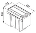 Franke Cube 30 1x20l + 1x10l Handauszug 1340039554