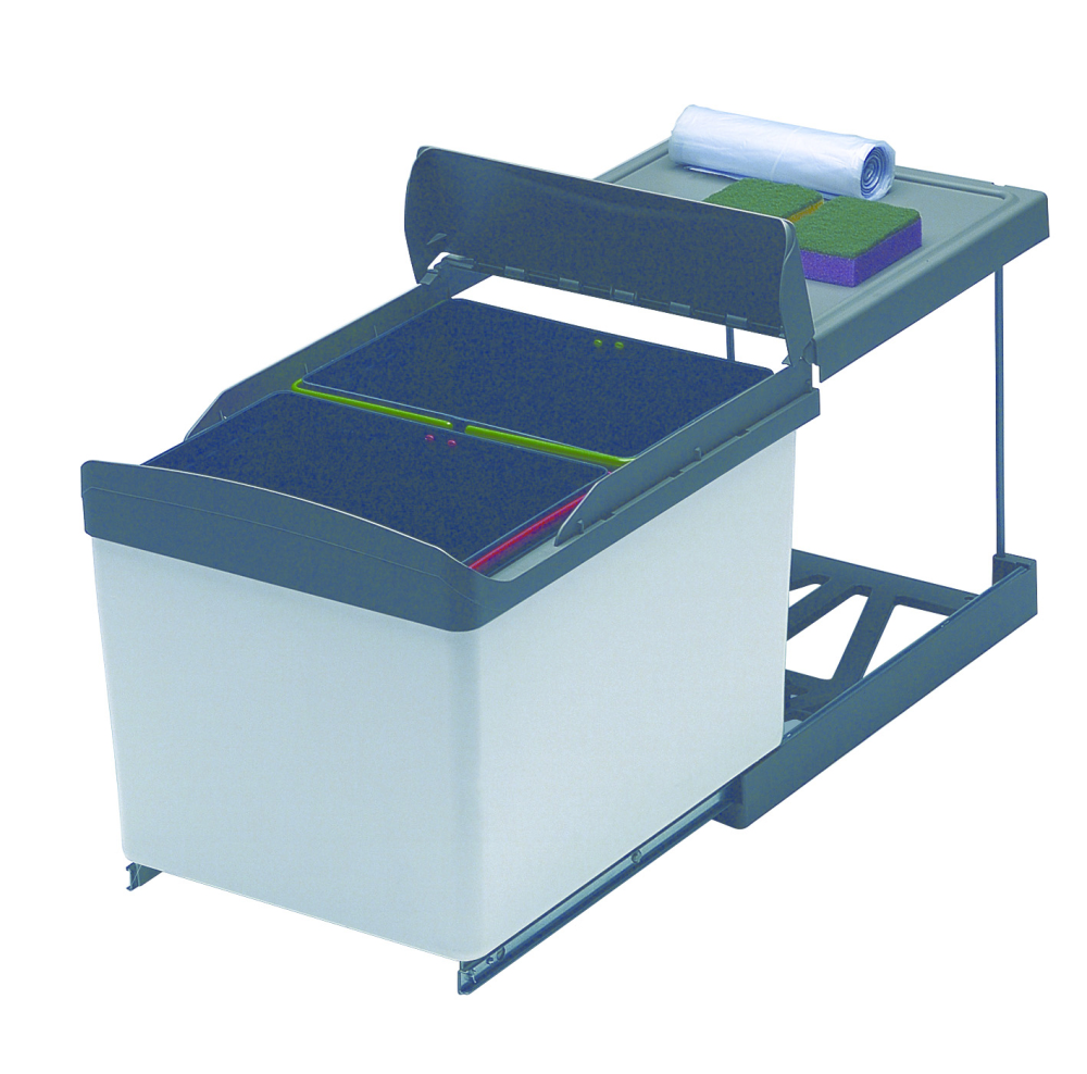 Pyramis Einbau-Abfallsammler SW 2-fach 038000301 Pyramis Einbau-Abfallsammler SW 2-fach 038000301
