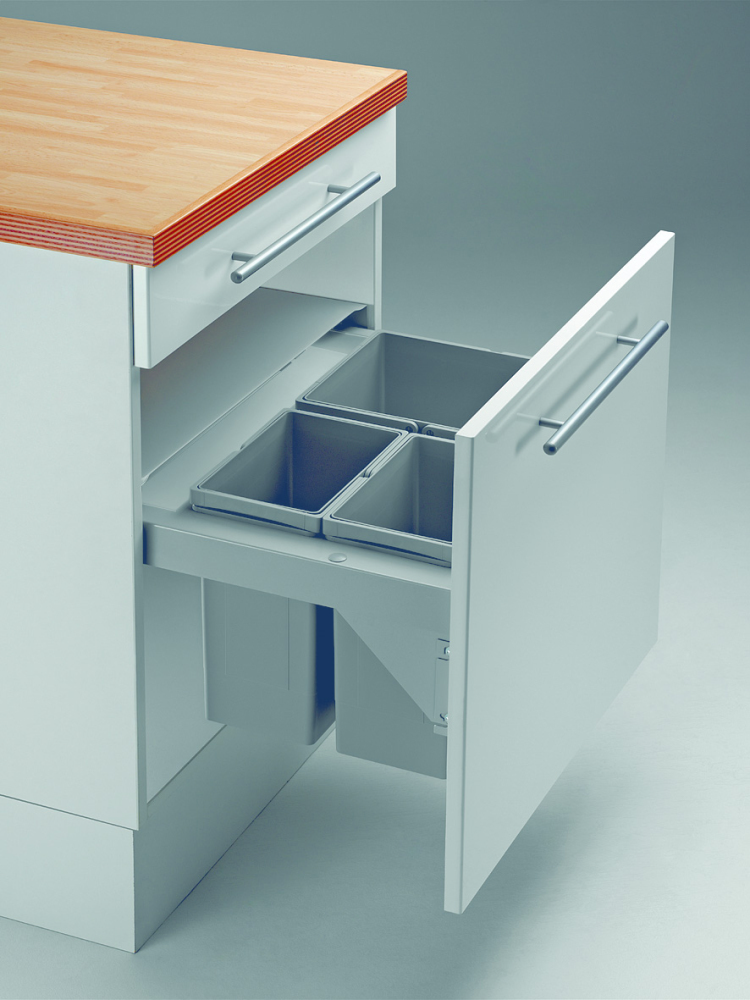 Pyramis Abfallsammler Frontauszug 60cm 3-fach 1x17L+2x8L 038002201 Pyramis Abfallsammler Frontauszug 60cm 3-fach 1x17L+2x8L 038002201