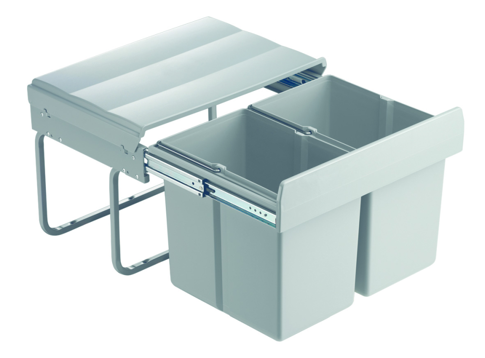 Pyramis Einbau-Abfallsammler Short 2-fach 2x15L 038002801 Pyramis Einbau-Abfallsammler Short 2-fach 2x15L 038002801