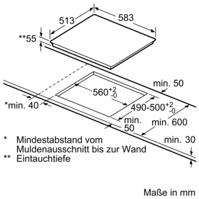 Siemens EQ521IA00 Herdset Induktion Edelstahl 60cm EEK:A