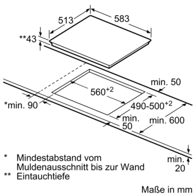 Siemens PQ211KA10 Herdset Glaskeramik Edelstahl 60cm EEK:A