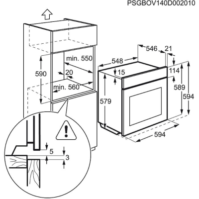 AEG BEB350010M Einbau-Backofen Edelstahl EEK:A