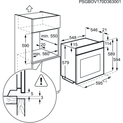 AEG BEB355020M Einbau-Backofen SteamBake EEK:A+