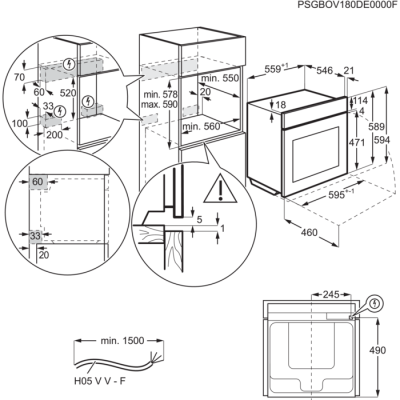 AEG BPE742220B Einbau-Backofen schwarz EEK:A+