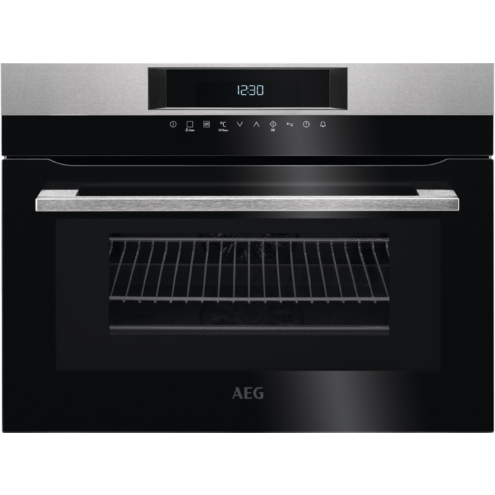 AEG KMK761000M Kompakt-Backofen mit Mikrowelle Edelstahl schwarz AEG KMK761000M Kompakt-Backofen mit Mikrowelle Edelstahl schwarz