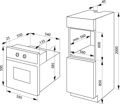 Amica EB 13522 E Einbau-Backofen Edelstahl EEK:A