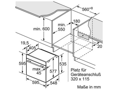 Bosch HBG632TS1 Einbau-Backofen Edelstahl EEK:A