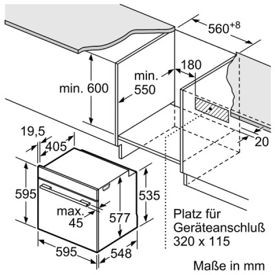 Bosch HBG636ES1 Einbau-Backofen Edelstahl EEK:A+