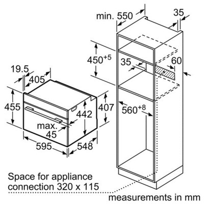 Bosch CMG633BB1 Kompakt-Backofen mit Mikrowelle schwarz