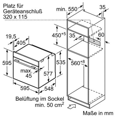 Bosch HNG6764B6 Einbau-Backofen Mikrowelle Dampfstoß schwarz